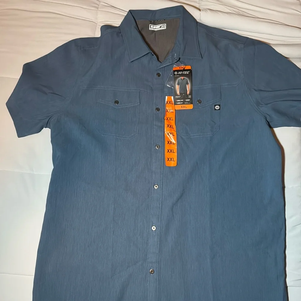 Hi-Tec collared shirt. It’s a button down.XXL blue - Picture 1 of 4